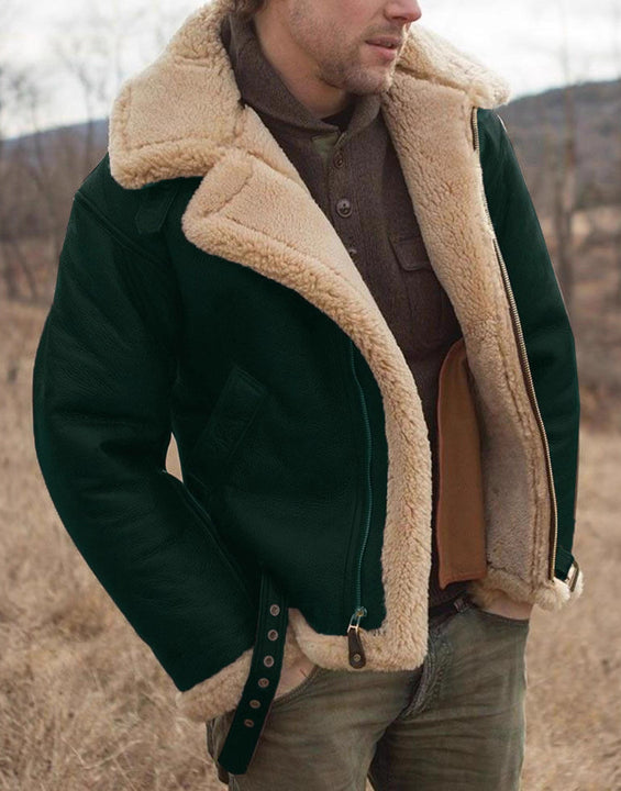 Leather & Fur Casual Jacket