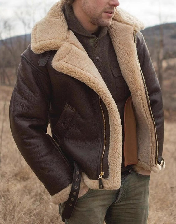 Leather & Fur Casual Jacket