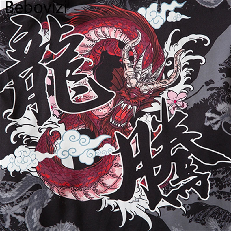 Chinese Dragon Traditional Kimono Japanese Anime Cardigan Cosplay Men Women Yukata Female Shirt Blouse Asian Clothing Robe