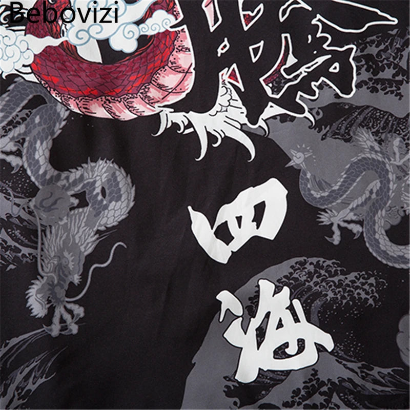 Chinese Dragon Traditional Kimono Japanese Anime Cardigan Cosplay Men Women Yukata Female Shirt Blouse Asian Clothing Robe