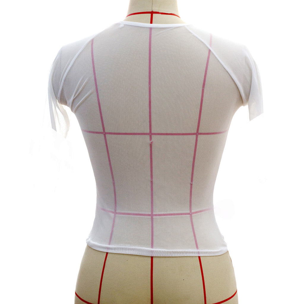 Sexy Woman Short Sleeve T-shirts Sheer Mesh Crop Tops Summer Sheer T-shirts Ladies Underwear Transparent Clubwear Vest T Shirts