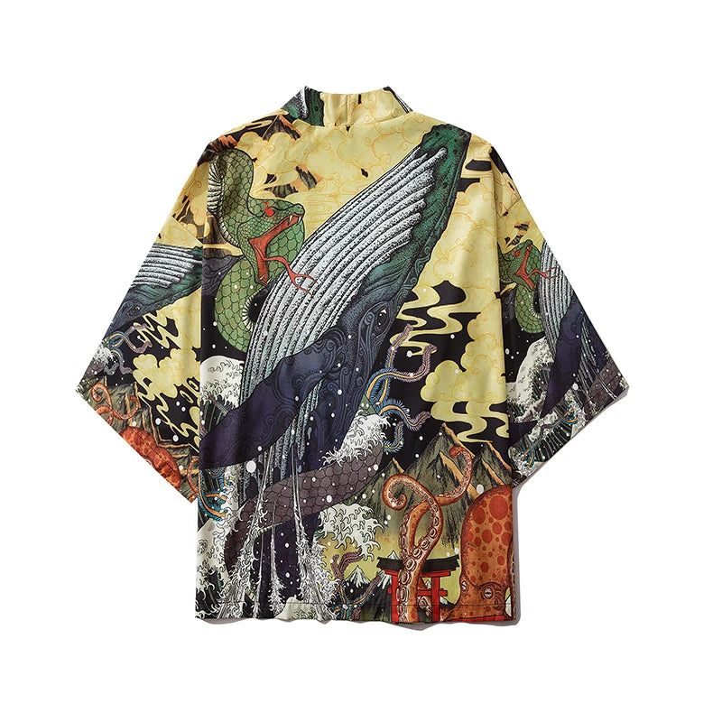 Chinese Dragon Traditional Kimono Japanese Anime Cardigan Cosplay Men Women Yukata Female Shirt Blouse Asian Clothing Robe