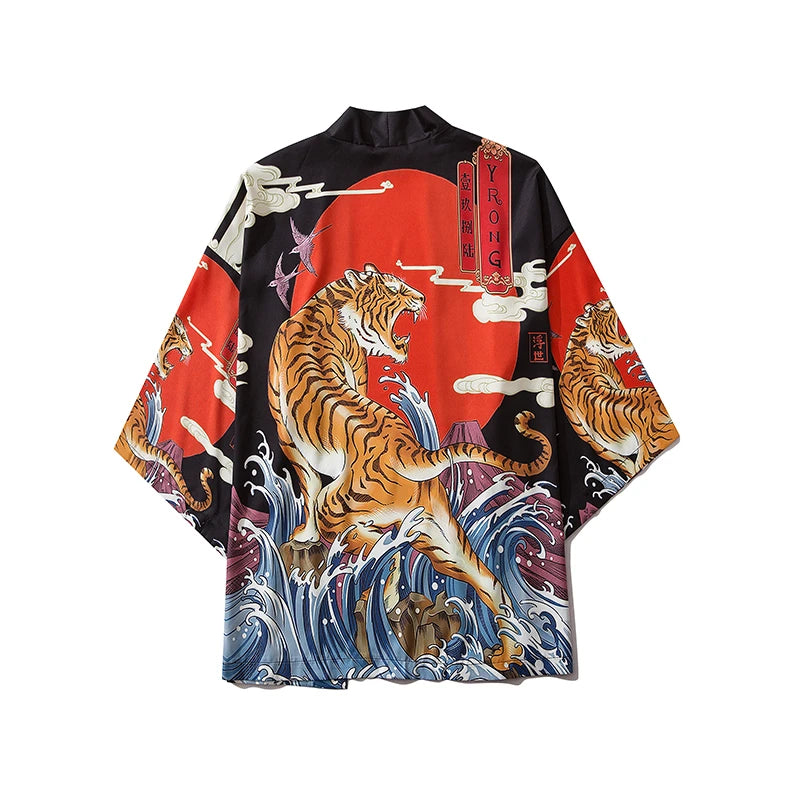 Chinese Dragon Traditional Kimono Japanese Anime Cardigan Cosplay Men Women Yukata Female Shirt Blouse Asian Clothing Robe