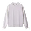 OEM Custom Logo 320GSM Composite Fabric Men's Sweatshirts Pullover Plain Blank Cotton Polyester Crewneck Sweatshirt for Men