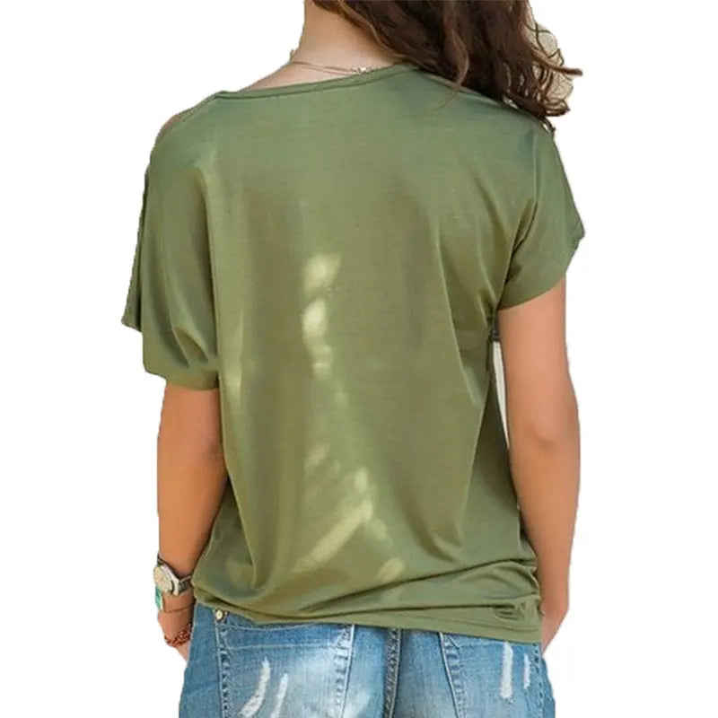 New Summer Lovely U2 band printing T Shirt Women Short Sleeve Hip Hop Rock Girls T-shirt Irregular Skew Cross Bandage Tee Tops