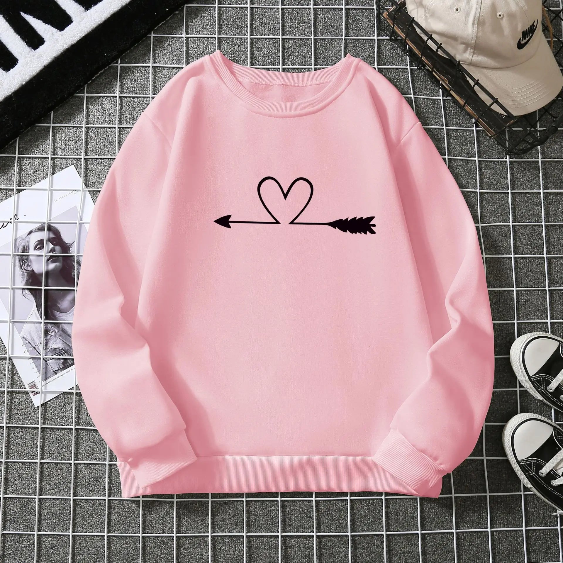 Fashion Crewneck Women Men Unisex Knit Long Sleeve Sweater Sweatshirt for Youth Spring Autumn Winter