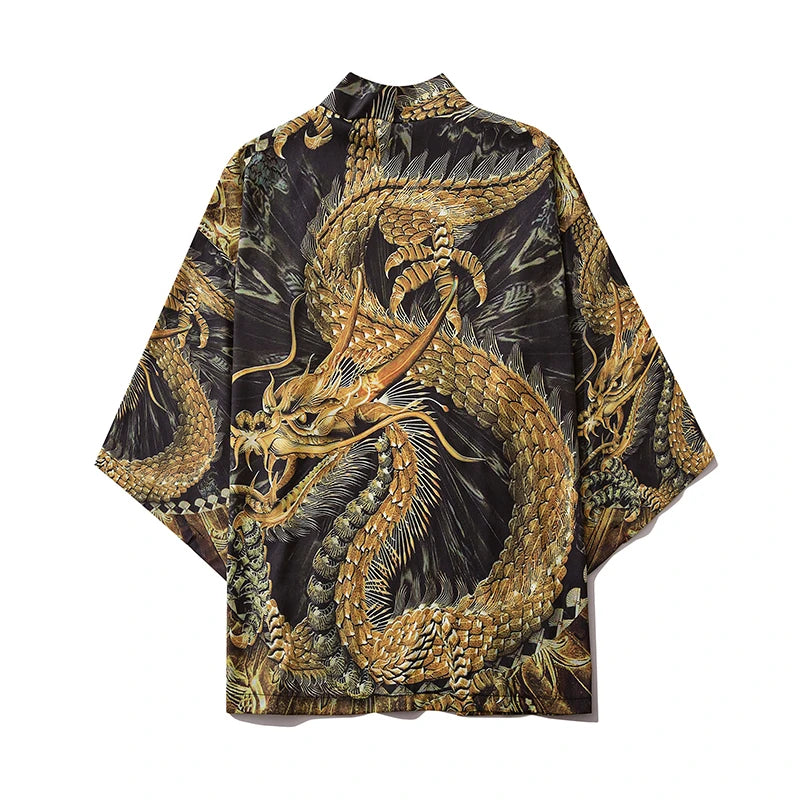 Chinese Dragon Traditional Kimono Japanese Anime Cardigan Cosplay Men Women Yukata Female Shirt Blouse Asian Clothing Robe