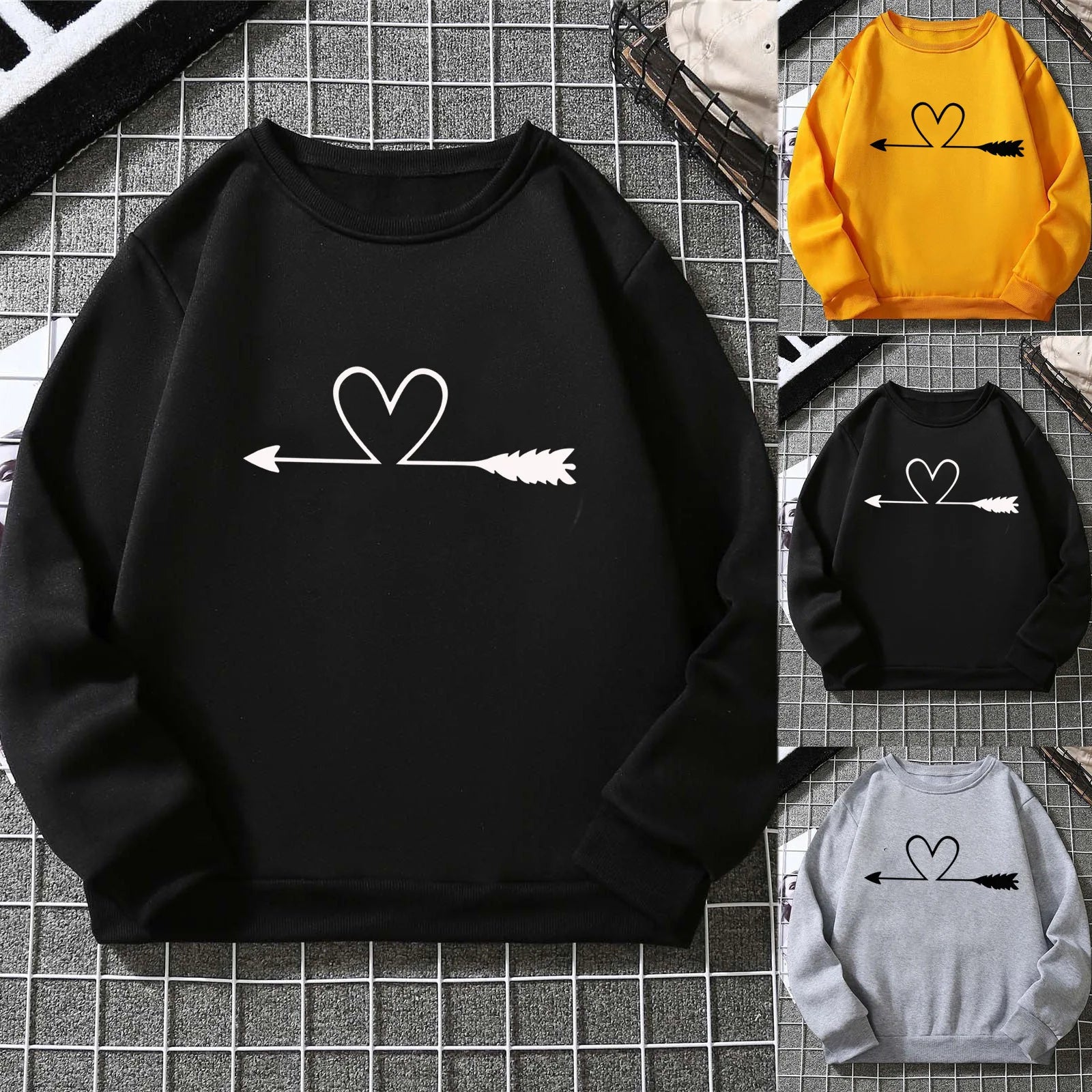 Fashion Crewneck Women Men Unisex Knit Long Sleeve Sweater Sweatshirt for Youth Spring Autumn Winter