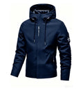 Waterproof Jacket Men Outdoor Softshell Zip Up Hooded Jacket Windbreaker Hiking Camping Coats Lightweight Spring Autumn Coats