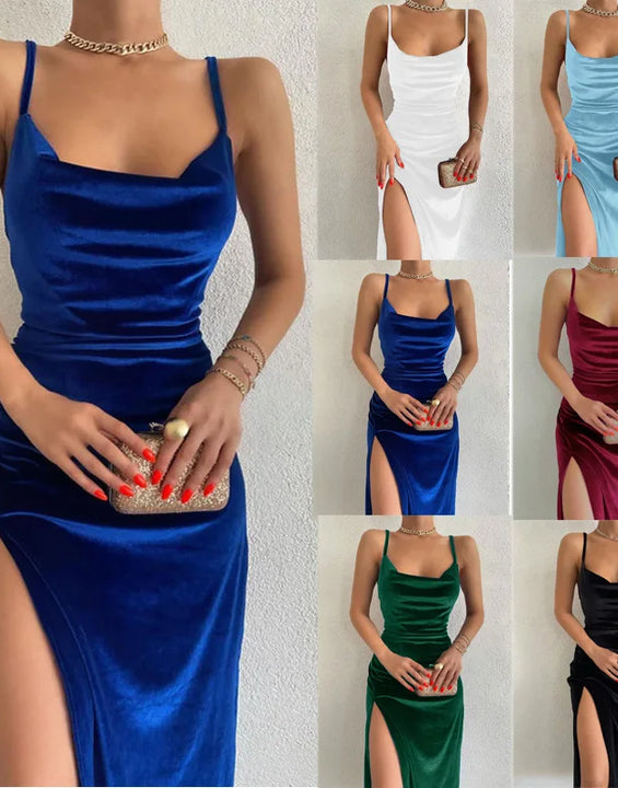 Velvet Bodycon Midi Dress