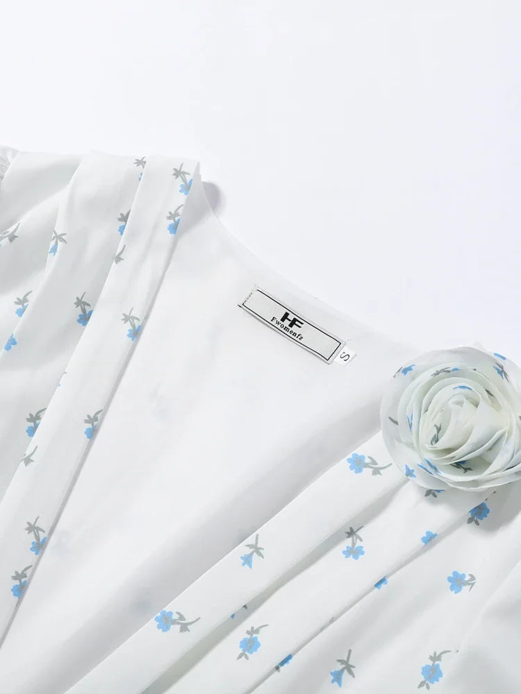 Floral Choker Midi Dress