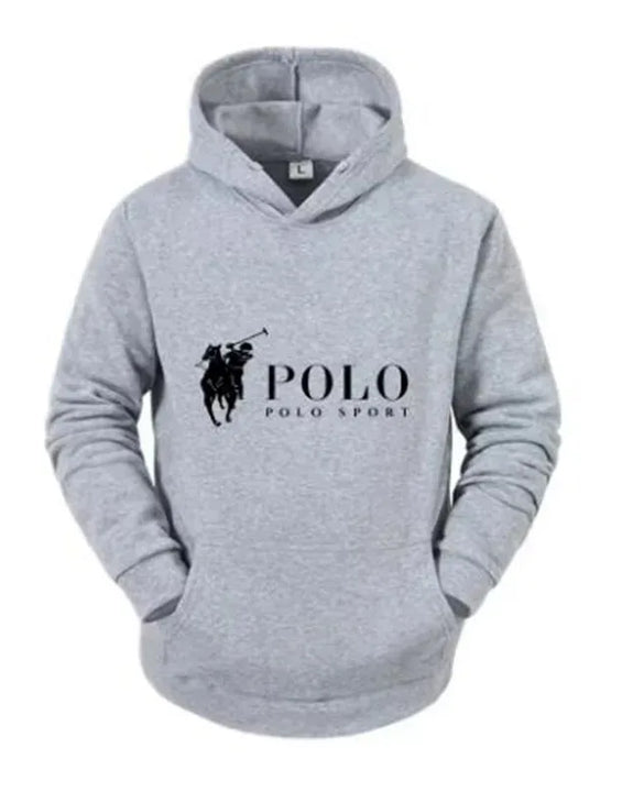 Polo Sport Classic Black Hoodie Men's Casual Sports Pure Cotton Hoodie Fashion Horse Logo Printed Hoodie