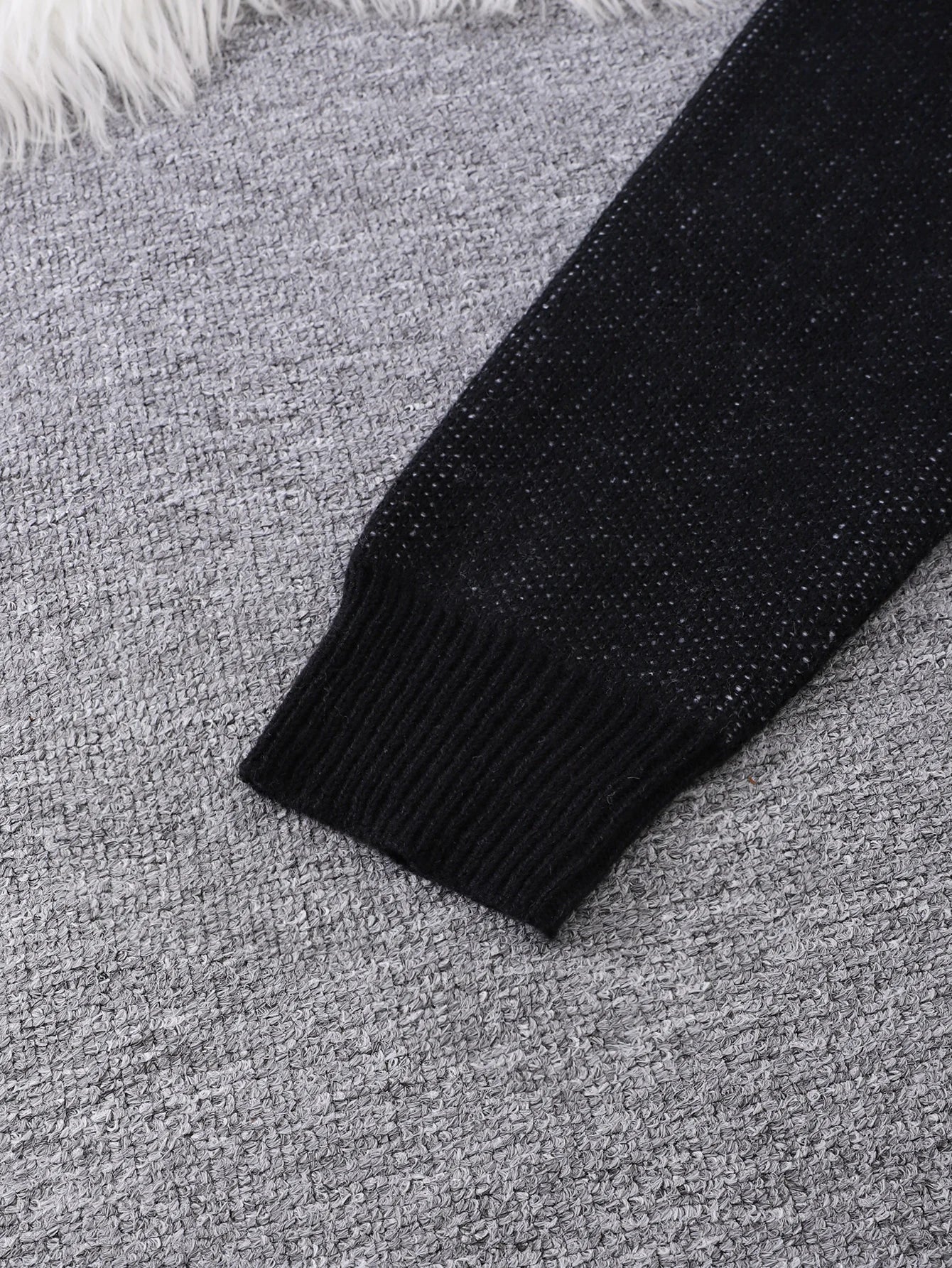 New Popular Autumn and Winter Simple Kitten Jacquard Double-Sided Pattern Pullover Sweater Casual Round Neck Knitted Men's Pullover