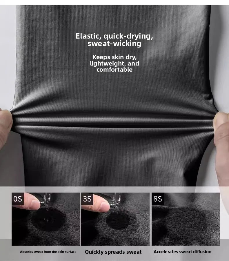 Quick Dry Long Sleeve Men's T-shirt Outdoor Casual Sports  Shirt Fitness Wear Half Zip up Breathable Polyester Fiber