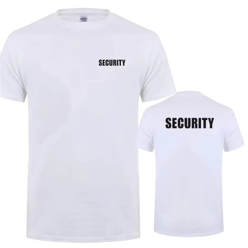 Security T Shirt Summer New Staff Event Male Works Clothing Cotton Casual Short Sleeve Men T Shirts Hip Hop Tees Tops OT-036