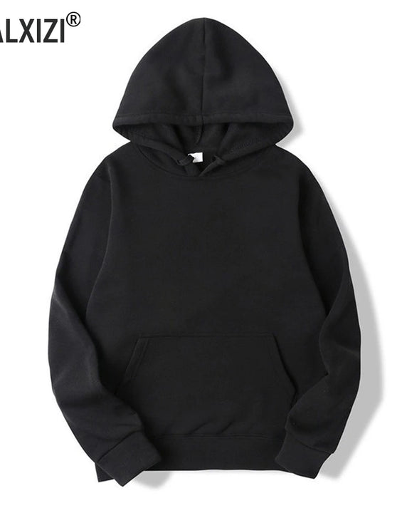 Men's Hoodies Women Pullover Spring Autumn Casual Hoodie Sweatshirts Solid Color Hoodies Oversize Black Sweatshirt For Male