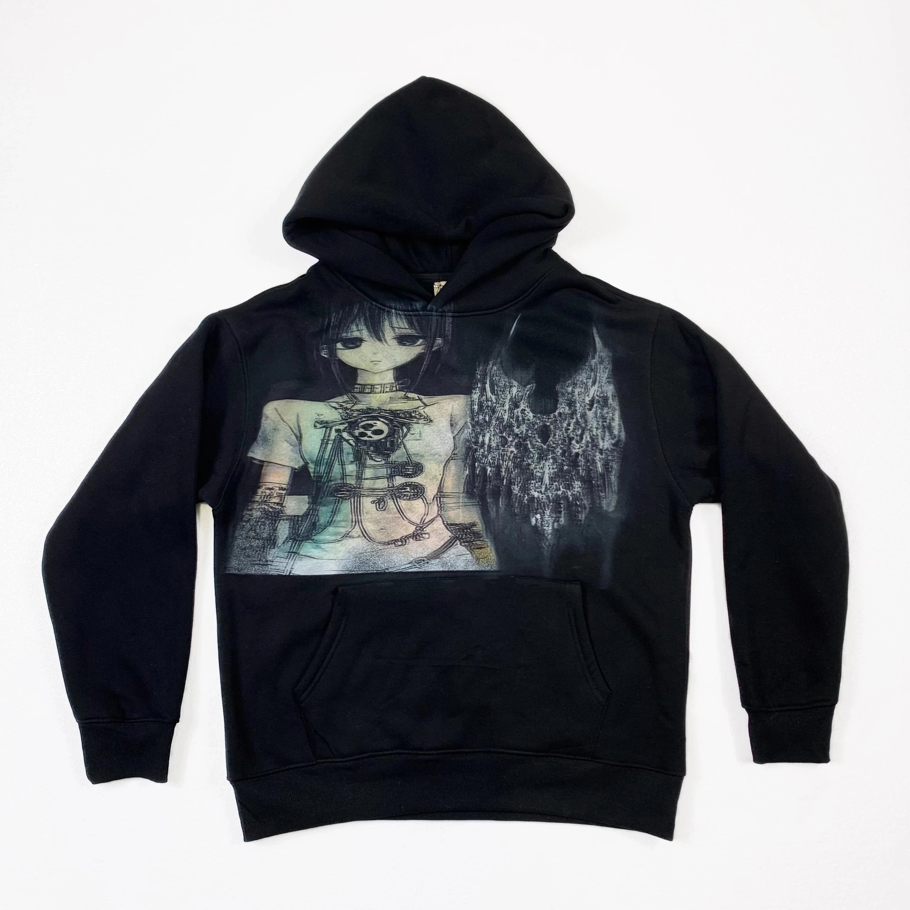 Womens Clothing Women's Sweatshirt Aesthetic Sweatshirts Y2k Clothes Grunge Hoody Anime Hoodie Graphic Kpop Top Vintage Y 2k Emo