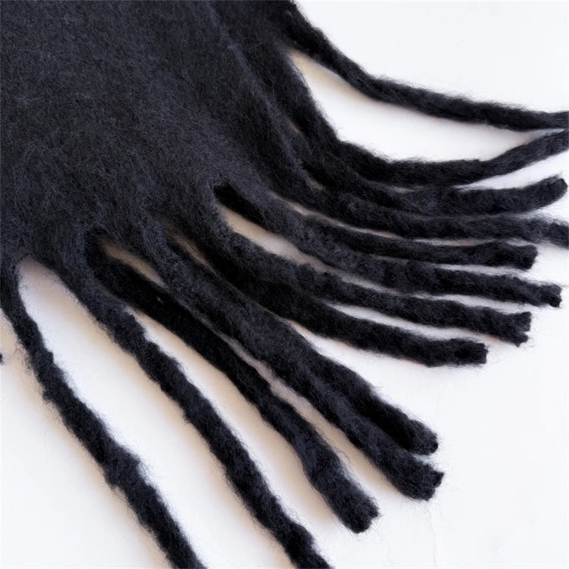 18*200cm Small Winter Scarf Long Women Imitation Cashmere Thicken Shawls Neck Warm Tassel Bufanda Echarpe Pashmina Luxury