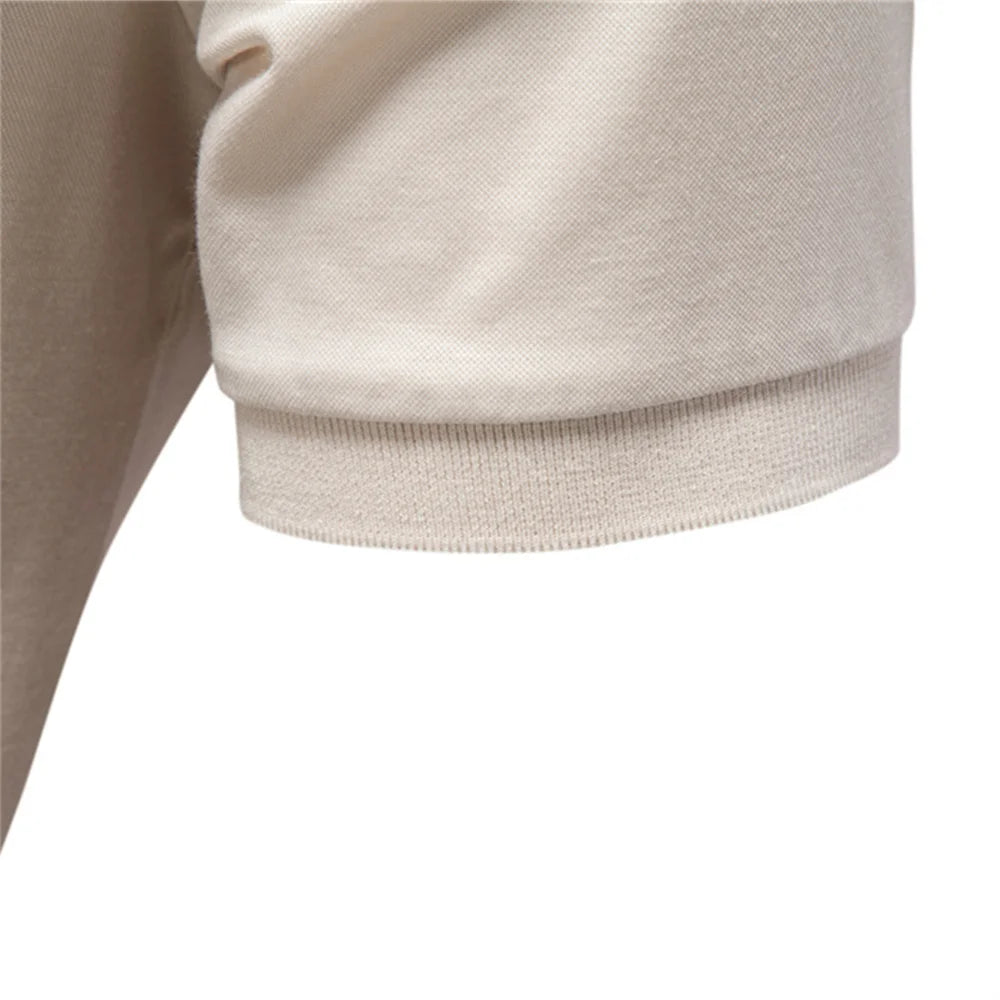 AIOPESON Men's Breathable Silky Polo Shirt Solid Color Soft Skin-Friendly Casual Cool Old Money Style Male Polo Shirts