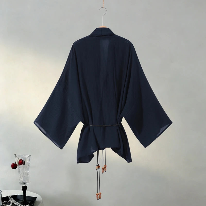 Tie Front Textured Women Set V-Neck Loose Set Wide Sleeve Drawstring Pants Casual Lounge Solid Color 2 Piece Outfits For Daily