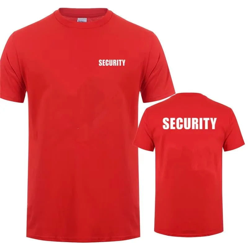 Security T Shirt Summer New Staff Event Male Works Clothing Cotton Casual Short Sleeve Men T Shirts Hip Hop Tees Tops OT-036