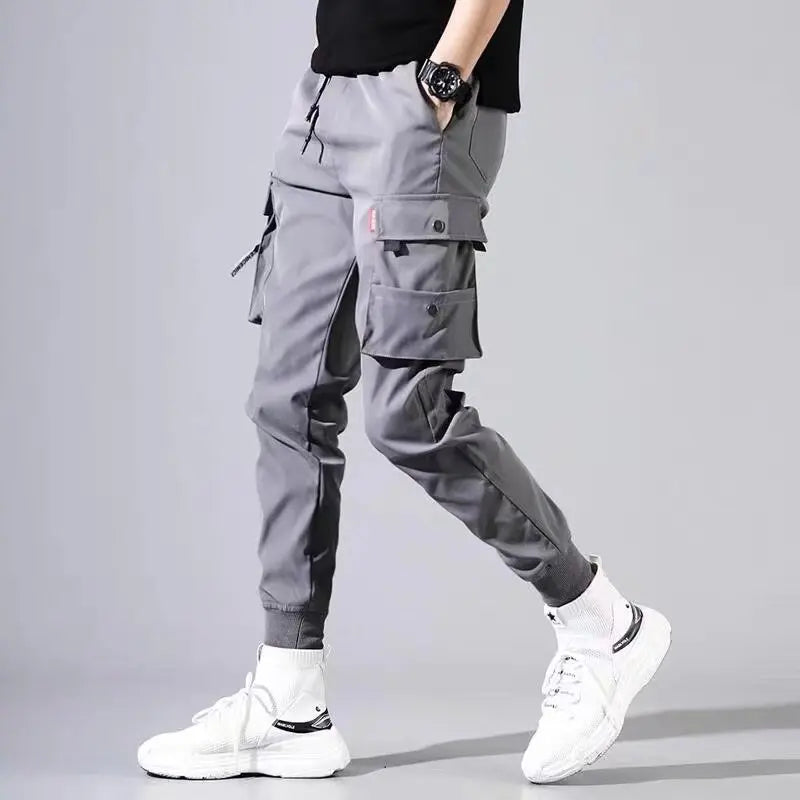 2024 New Fashionable Solid Color Pants, Multi Pocket Men's Work Pants, Loose Casual Outdoor Pants, Oversized Men's Work Pants
