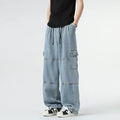 Baggy Jeans Spring Autumn New Men's Cargo Pants Casual Wide Leg Jogging Trousers Vintage Loose Work Jeans Man Hip Hop Streetwear