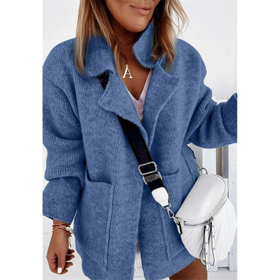 Women's Knitted Sweater Coat with ket Warped Knit Fake Two-Piece Sle Spring 2026 Faion Ladies' Premium Quali Sweater...