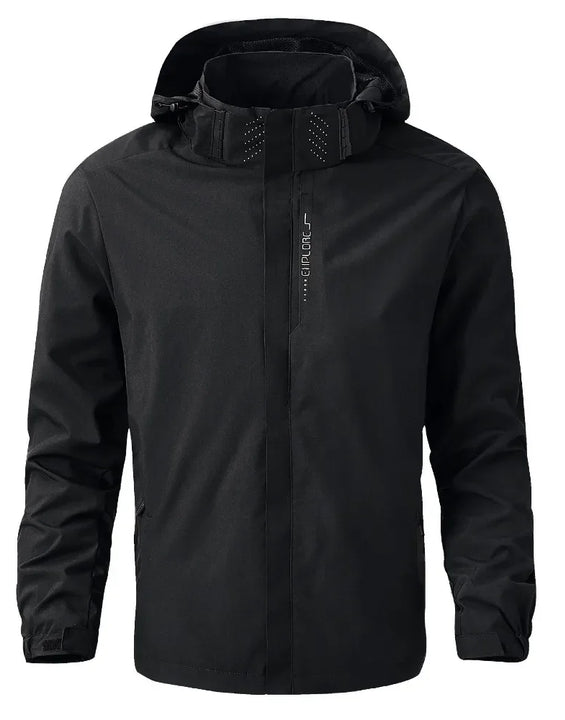 Men's Waterproof Rain Jacket Lightweight Outer Hooded Outdoor Raincoat Hiking Windproof Jacket Climbing Outdoor Jackets