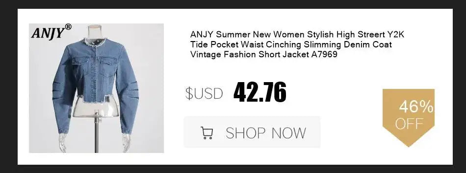 ANJY Spring Autumn New Women Washed Vintage Ripped Design High Street Jeans Trendy Fashion Straight Versatile Denim Pants A23084