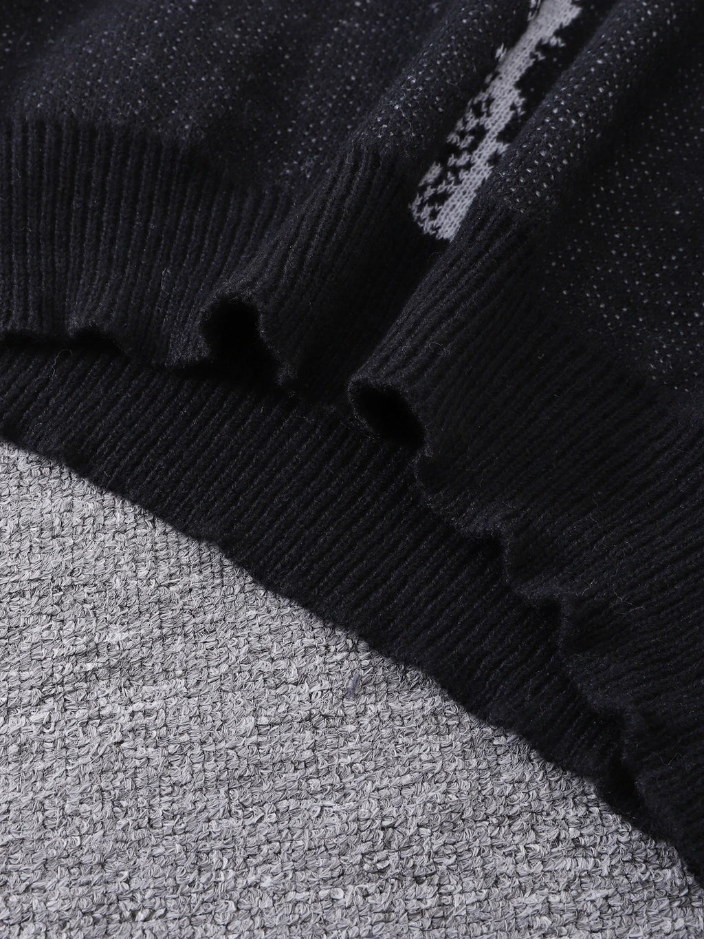 New Popular Autumn and Winter Simple Kitten Jacquard Double-Sided Pattern Pullover Sweater Casual Round Neck Knitted Men's Pullover
