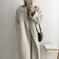 2025 Fall and Winter Women's Tweed Jacket Korean Fashion Commuter Luxury Solid Colour Thickened Oversized Loose Long Coats Women