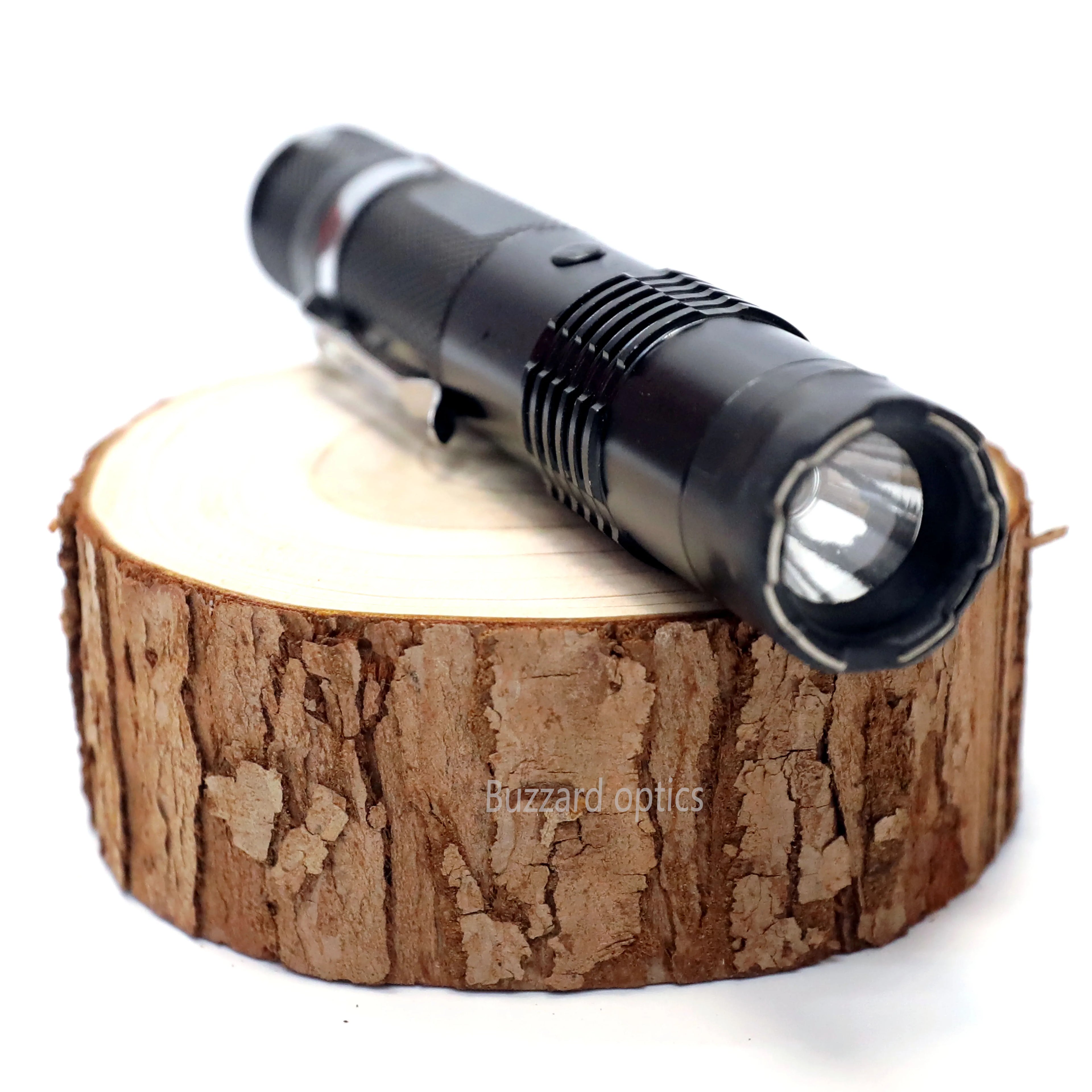 Rechargeable Defense LED Flashlight BUZZARD M11 Tactical Torch for Home Security Camping Hiking Emergency Outdoor Use
