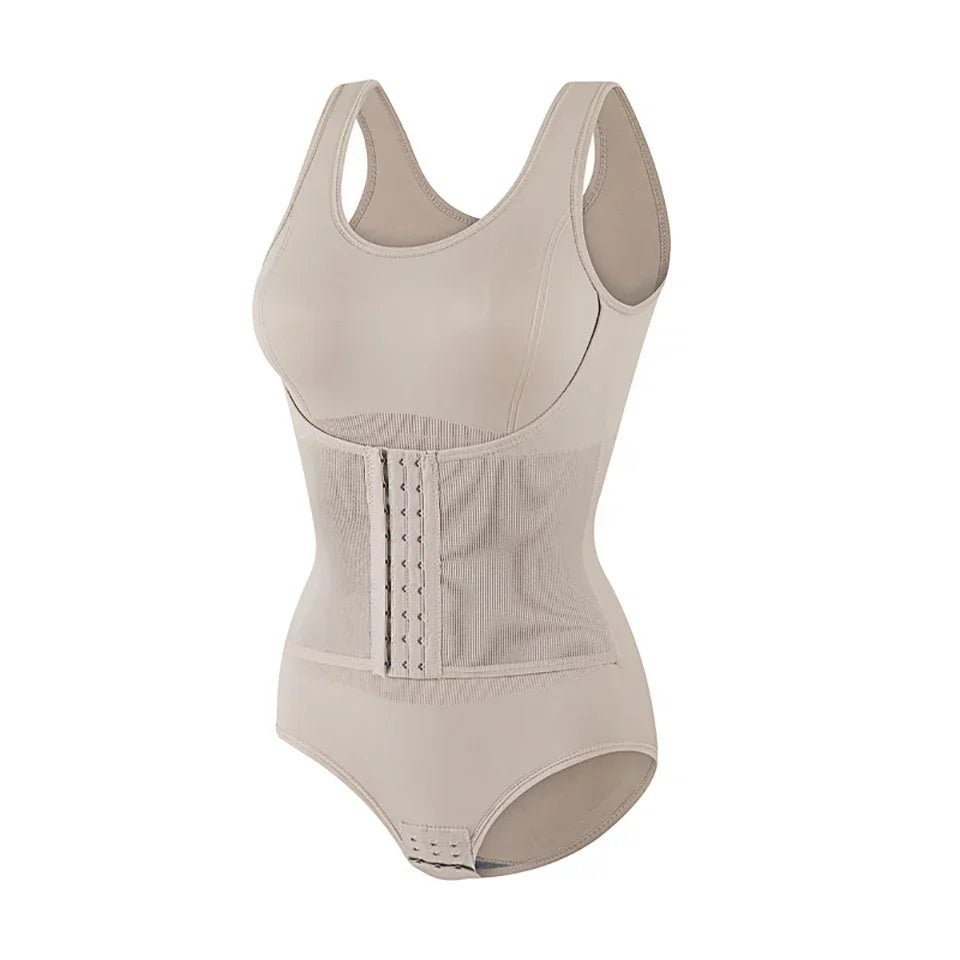 New Bodysuit Shapewear with Zipper Belt Women Tummy Control Fajas Body Shaper Waist Trainer Slimming Cincher Corset Tops