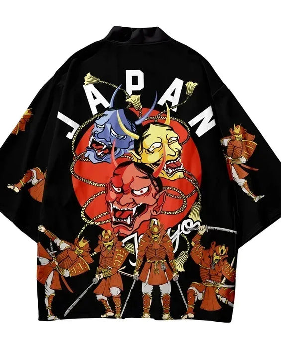 Japanese Traditional Samurai Kimono Summer Men &  Women Japan Harakuju Cardigan Yukata Fashion Unisex Anime Streetwear Haori