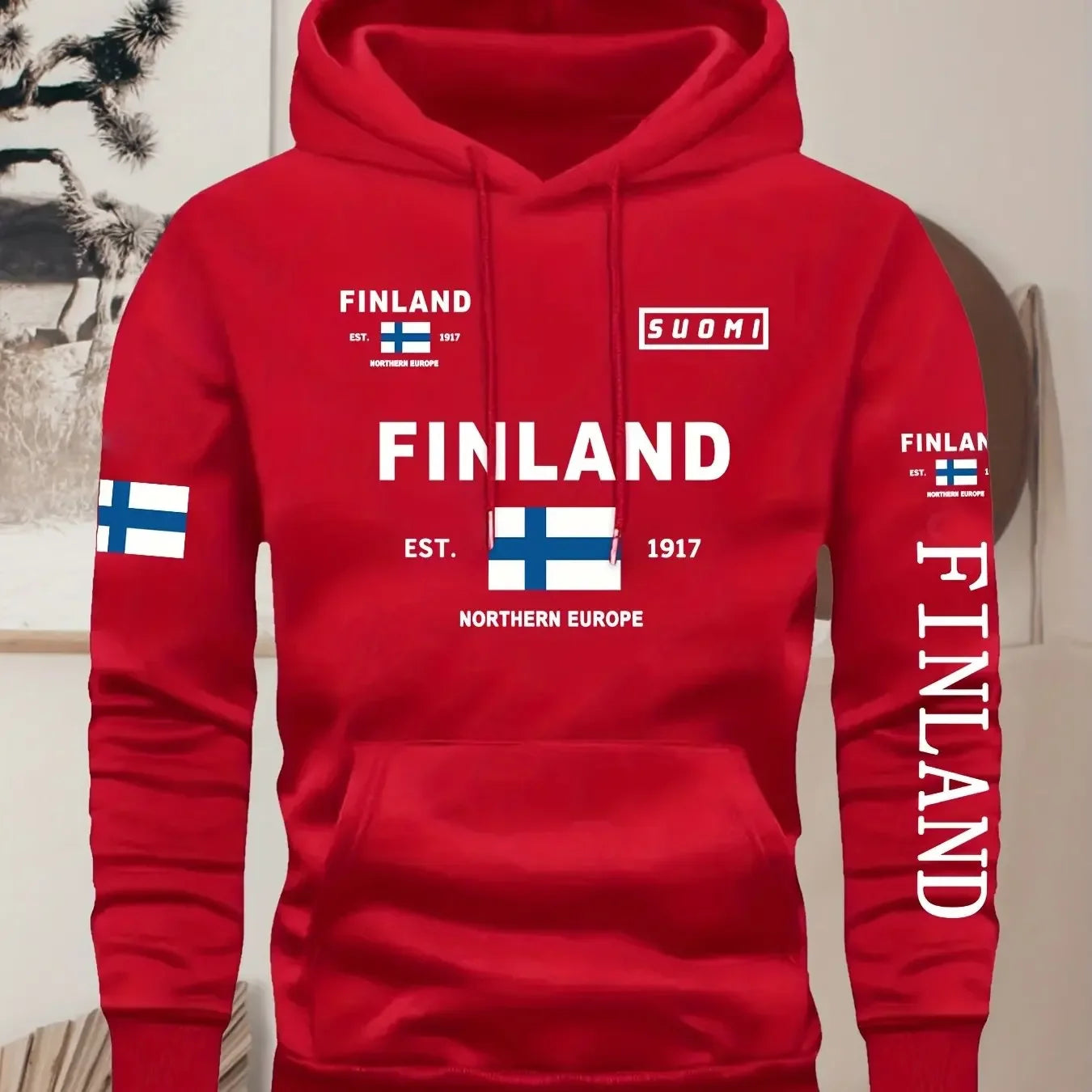 These stylish hoodies for men and women feature elements of Finnish cities and various patterns perfect for casual wear