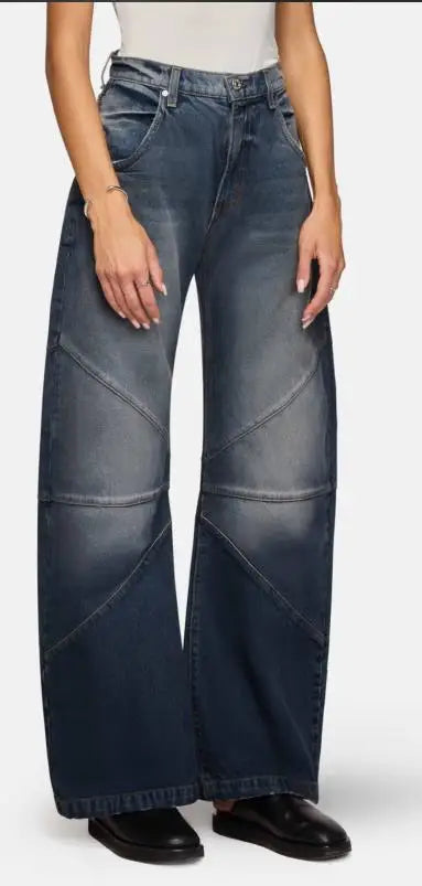 Autumn New Fashion Trend Street Style Women's Jeans Casual Solid Color Washed Distressed Straight-leg Floor-length Mopping Jeans