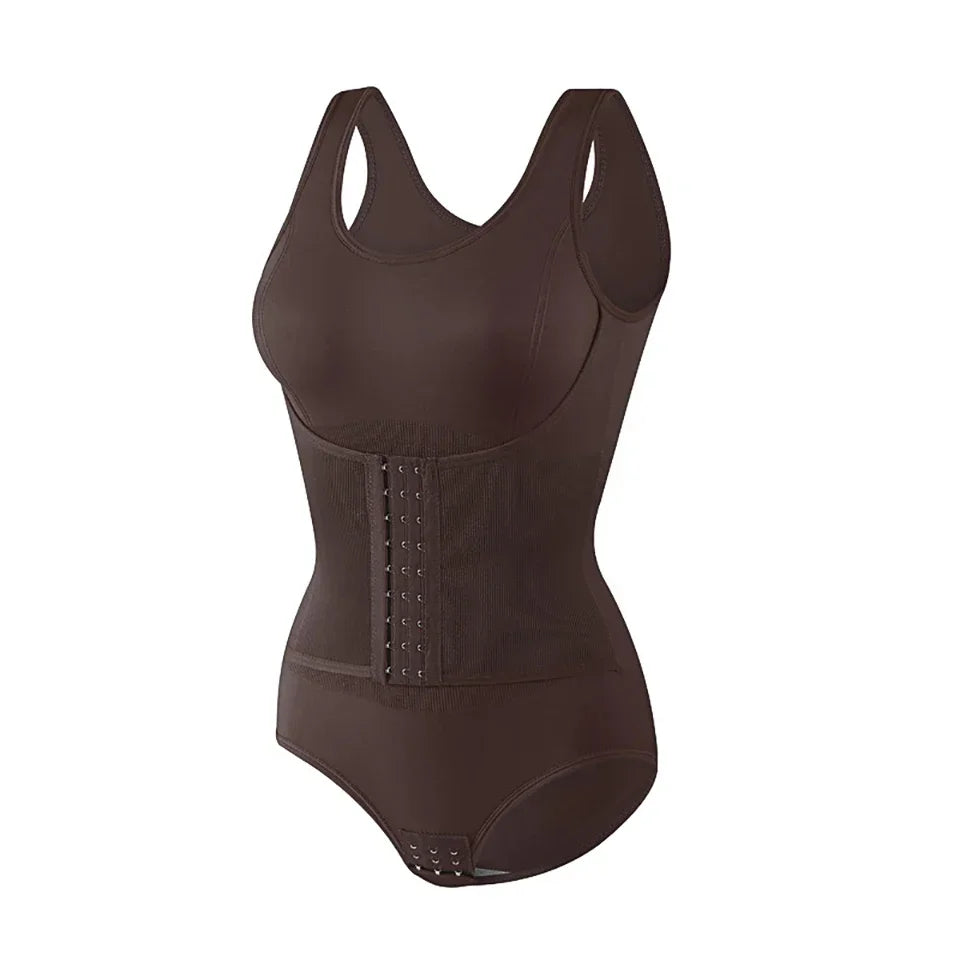 New Bodysuit Shapewear with Zipper Belt Women Tummy Control Fajas Body Shaper Waist Trainer Slimming Cincher Corset Tops