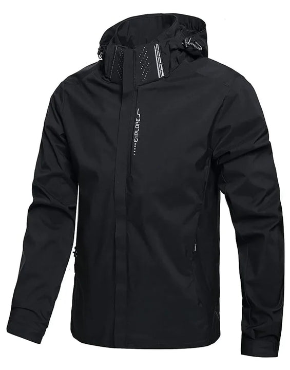 Men's Waterproof Rain Jacket Lightweight Outer Hooded Outdoor Raincoat Hiking Windproof Jacket Climbing Outdoor Jackets