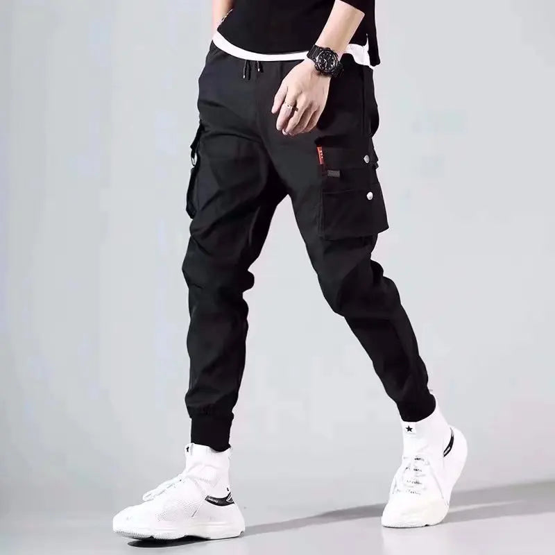 2024 New Fashionable Solid Color Pants, Multi Pocket Men's Work Pants, Loose Casual Outdoor Pants, Oversized Men's Work Pants
