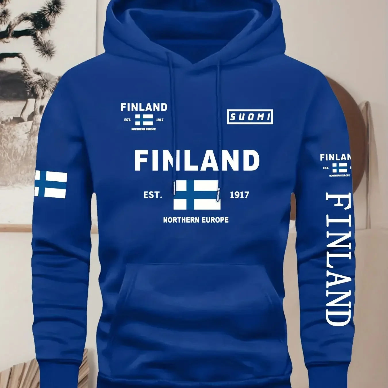 These stylish hoodies for men and women feature elements of Finnish cities and various patterns perfect for casual wear