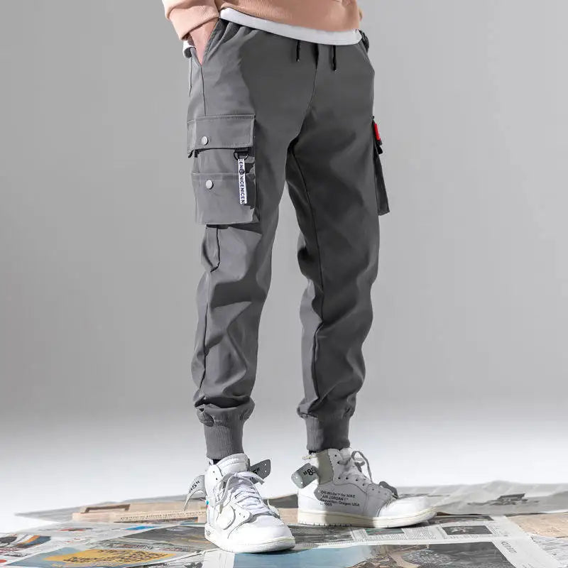 2024 New Fashionable Solid Color Pants, Multi Pocket Men's Work Pants, Loose Casual Outdoor Pants, Oversized Men's Work Pants