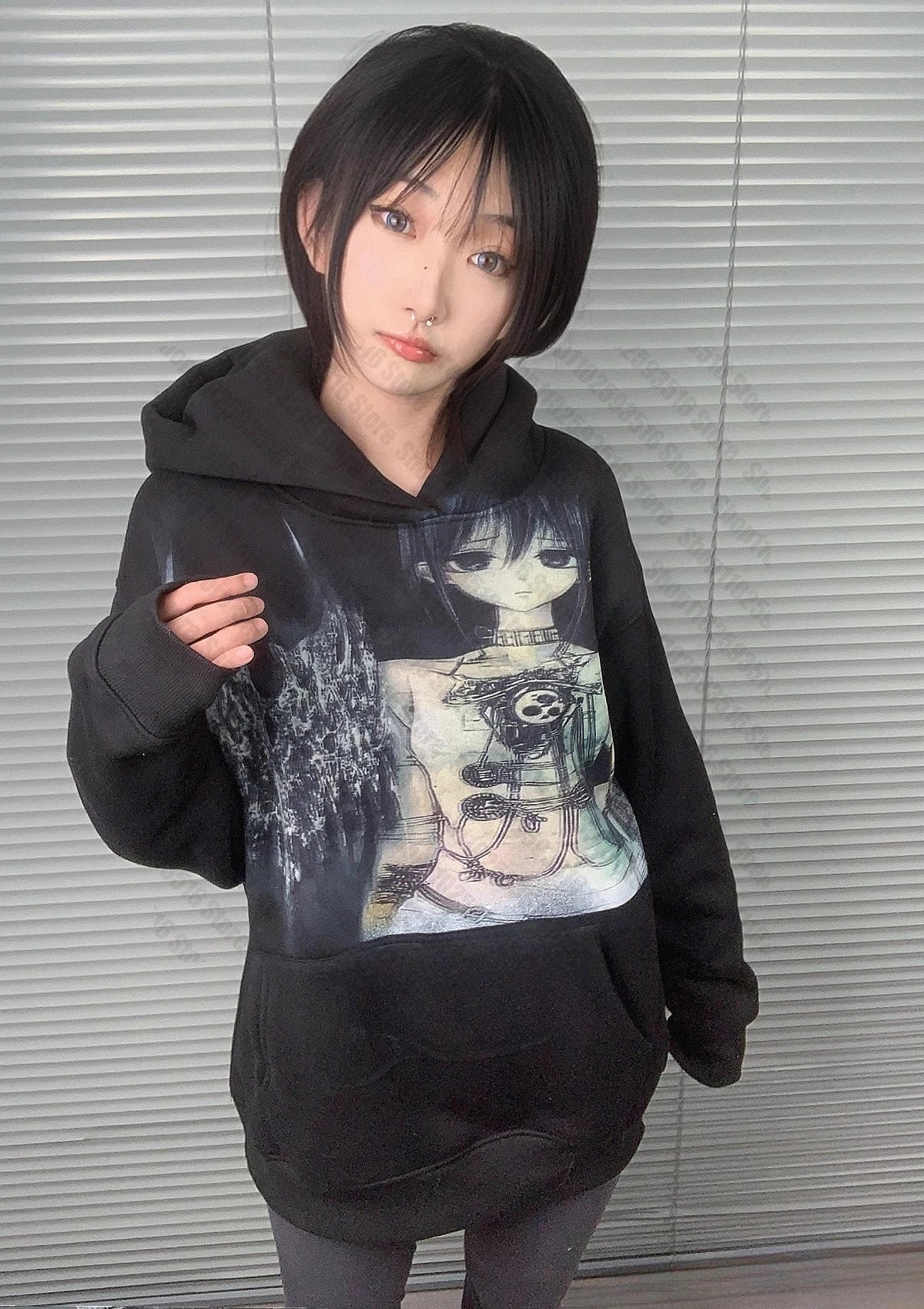Womens Clothing Women's Sweatshirt Aesthetic Sweatshirts Y2k Clothes Grunge Hoody Anime Hoodie Graphic Kpop Top Vintage Y 2k Emo
