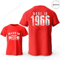 Men's 60th Birthday Vintage Graphic T Shirts: Made in 1966  Limited Edition Tops O Neck Short Sleeve Tees Casual Male Clothing