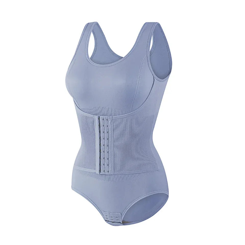 New Bodysuit Shapewear with Zipper Belt Women Tummy Control Fajas Body Shaper Waist Trainer Slimming Cincher Corset Tops