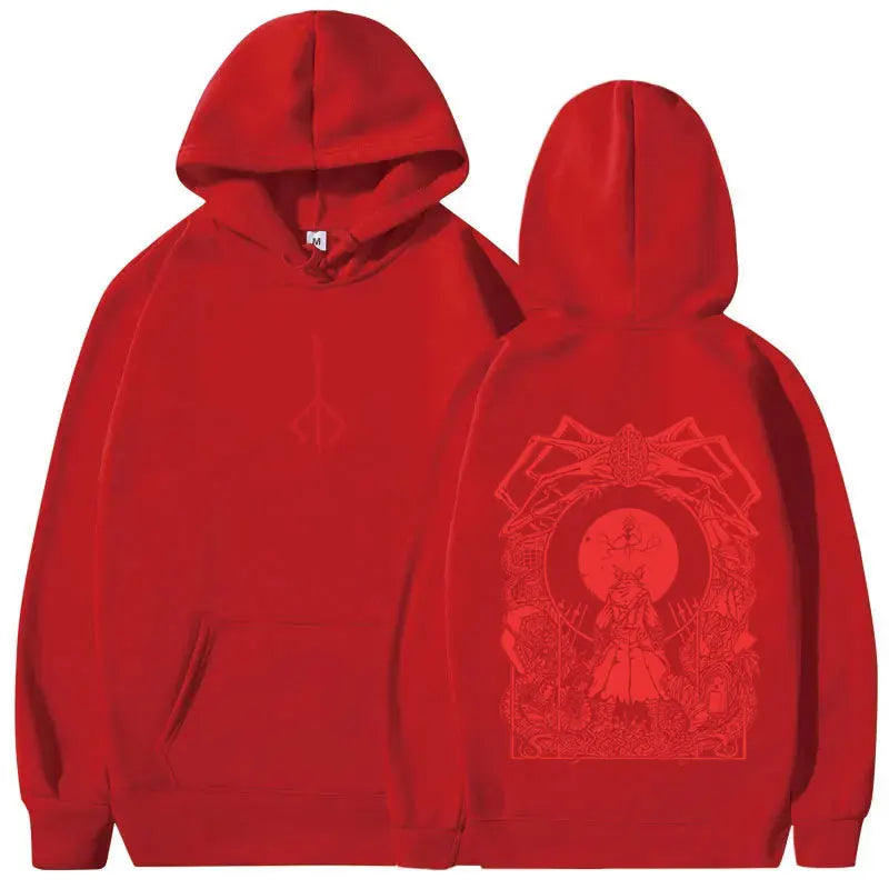 Game Bloodborne Graphic Hoodie Horror Hunter Cosplay Merch Sweatshirt Men Women Casual Vintage Pullover Man Oversized Streetwear
