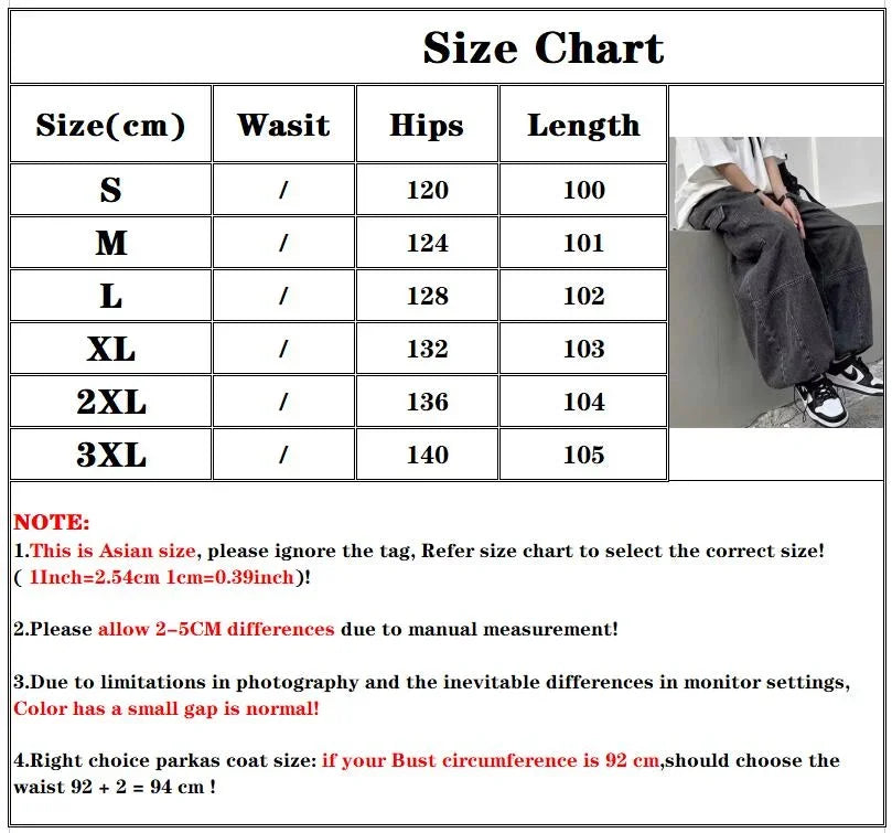 Baggy Jeans Women Oversized Vintage Denim Pants Men Retro Harajuku Wide Leg Jeans Casual Loose Elastic Waist Streetwear Trousers
