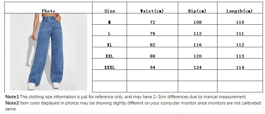 Fashion retro blue jeans women y2k High street baggy straight pants High waisted all-in-one slim pants