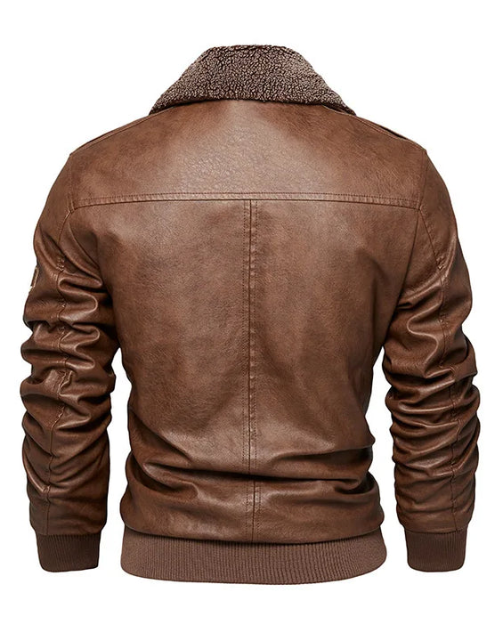 Pu Jacket Men Thick Warm Military Bomber Tactical Leather Jackets Mens Outwear Fleece Fur Collar Windbreaker Coat Male 6XL