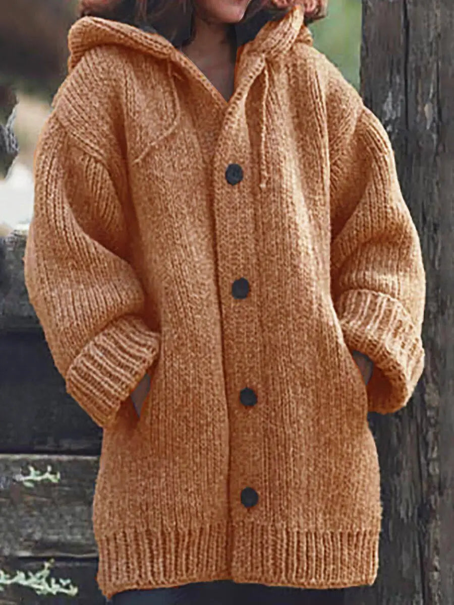 Fashion Warm Autumn Winter Sweater Long Sleeve Cardigans Vintage Knitted Sweaters for Women 2025 Mid Length Coat Streetwear